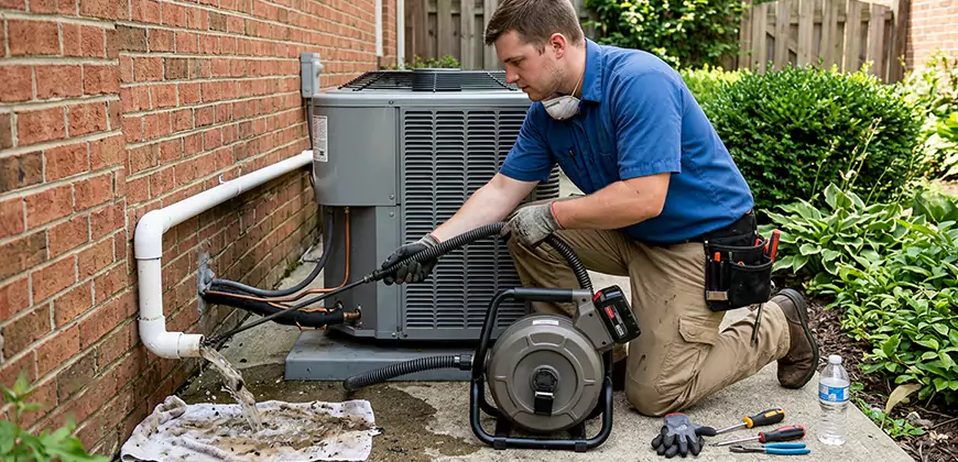 AC Unit Drain Pipe Cleaning in Dorchester
